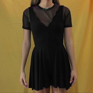 Black V-Neck UO Romper